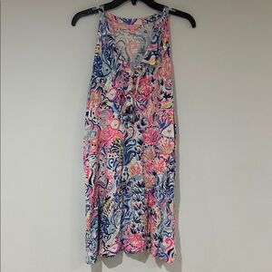 Lilly Pulitzer Vibrant Pink and Blue Dress